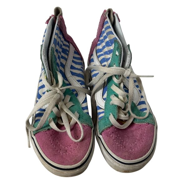 Disney Vans Kids High-Top Sneakers Size 11 With Minnie & Mickey Design Zipper Cl - Picture 1 of 6